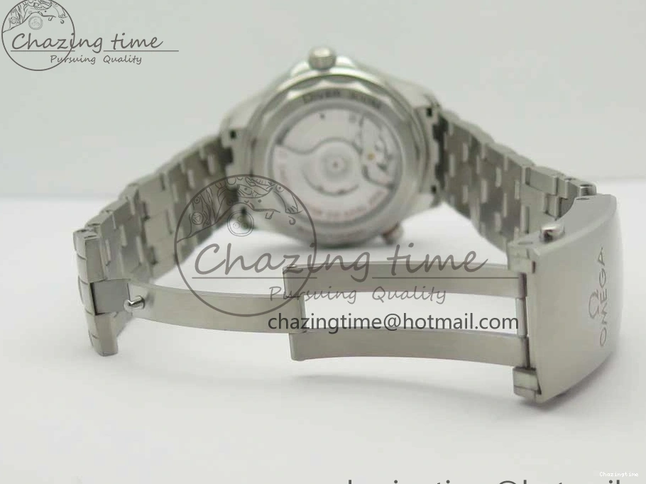 0417 2018 Seamaster Diver 300M OMF Best Edition Black Ceramic Black Dial on SS Bracelet A8800 (Black Balance Wheel) Breathable 7959